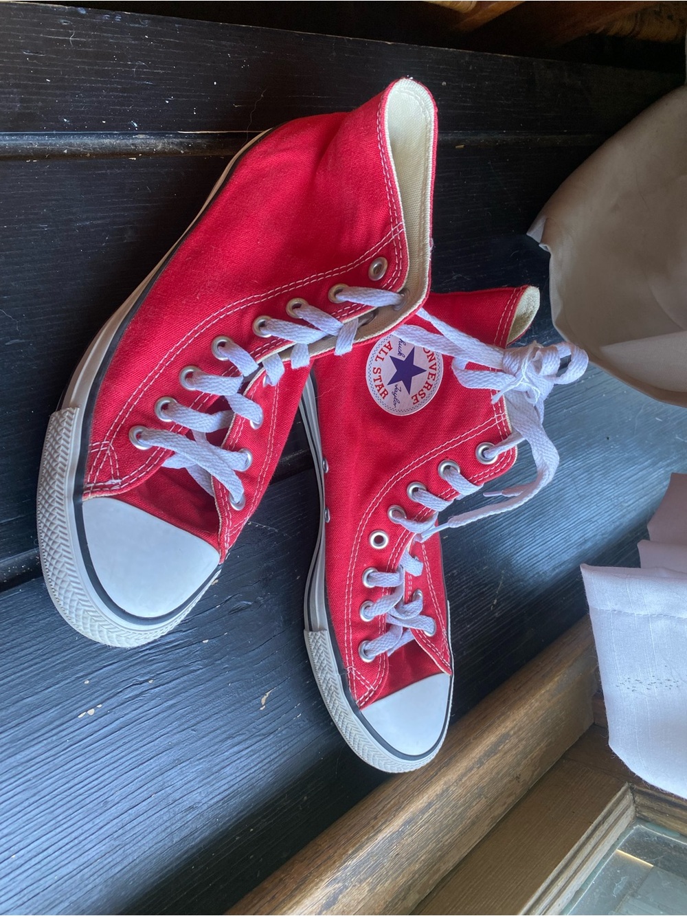 Converse Red High-Top womans 10 men’s 8 Sneakers
